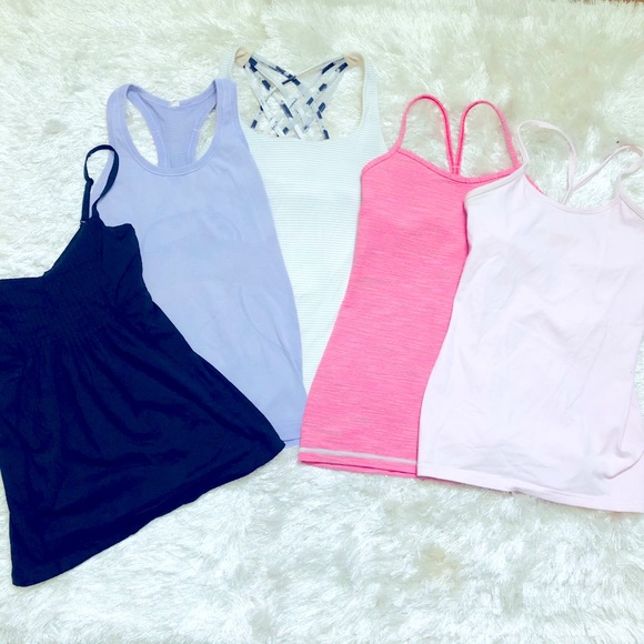 lululemon athletica Tops - Lululemon 5pc Workout Tank Top Bundle